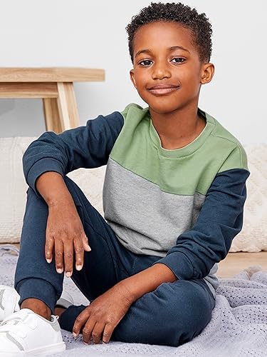 Simple Joys By Carter's Boys 4-piece French Terry Long-sleeve Shirts And Shorts Playwear Set
