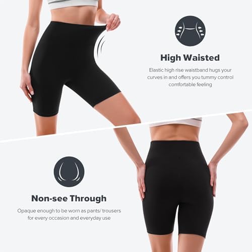 SINOPHANT High Waisted Women Biker Shorts - 6” Buttery Soft Elastic Tummy Control Shorts For Gym Yoga Workout