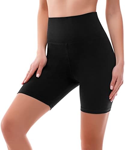 SINOPHANT High Waisted Women Biker Shorts - 6” Buttery Soft Elastic Tummy Control Shorts for Gym Yoga Workout