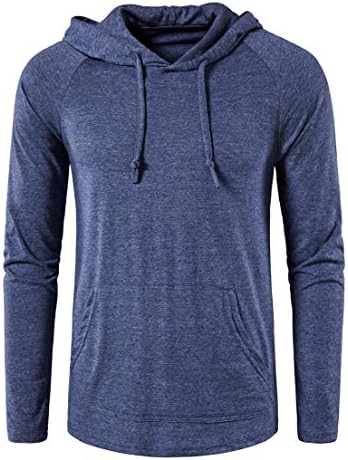 SIR7 Men's Gym Workout Active Long Sleeve Pullover Lightweight Hoodie Casual Hooded Sweatshirts