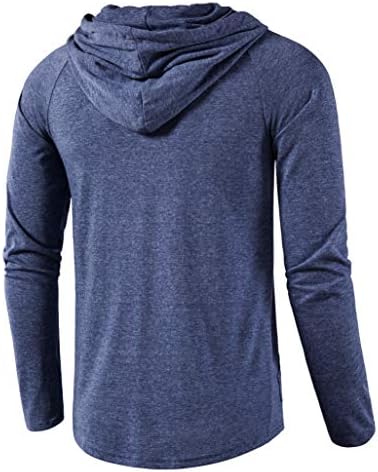 SIR7 Men's Gym Workout Active Long Sleeve Pullover Lightweight Hoodie Casual Hooded Sweatshirts