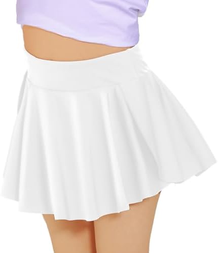Skort Girls Athletic Skirts for Tennis Golf Butterfly Flowy Shorts for Kids Shorts with Pocket