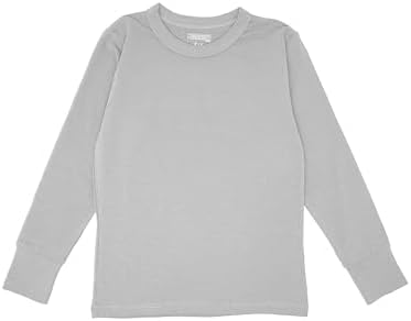 Snoozzz'n Girls/Boys/Toddler 12 Pack Athletic Performance Long Sleeve Undershirt Tops/Base Layer Cotton Stretch Shirts (12 Pack - Assorted Solid Colors 10-12)
