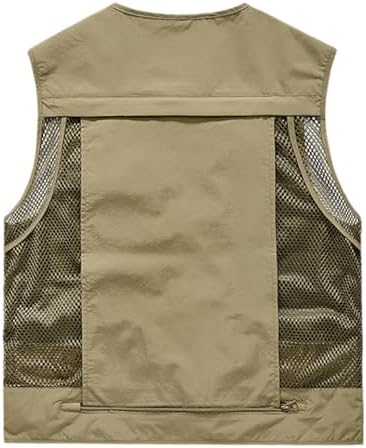 Sobrisah Outdoor Fishing Vest Safari Photography Work Outerwear Vests Family Matching Travel 12Years - Adult XXL