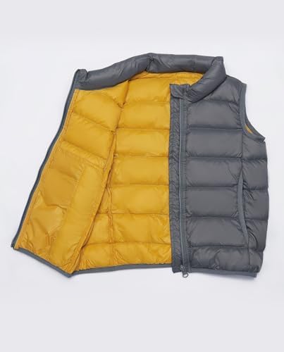 Solomate Boys Winter Down Vest Puffy Stand-up Collar Light Children's Jacket