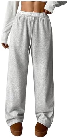SOLY HUX Girl's Drawstring Waist Baggy Sweatpants Wide Leg Casual Loose Long Pants
