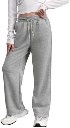 SOLY HUX Girl's Straight Wide Leg Sweatpants Casual High Waisted Baggy Joggers Track Pants