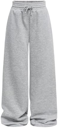 SOLY HUX Girl's Straight Wide Leg Sweatpants Casual High Waisted Baggy Joggers Track Pants