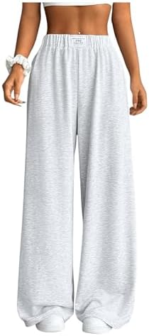SOLY HUX Girl's Wide Leg Sweatpants Elastic High Waisted Loose Baggy Pants with Pockets