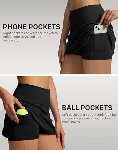 Soothfeel Tennis Skirts For Women High Waisted Golf Skirt With Shorts Pockets Workout Athletic Skort For Woman Casual