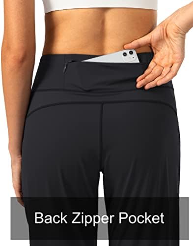 Soothfeel Women's Joggers With Zipper Pockets Petite/Regular/Tall High Waisted Athletic Workout Yoga Pants Joggers For Women