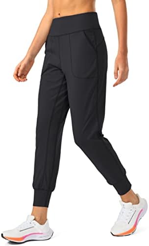 Soothfeel Women's Joggers with Zipper Pockets Petite/Regular/Tall High Waisted Athletic Workout Yoga Pants Joggers for Women
