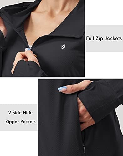 Soothfeel Women's UPF 50+ Sun Protection Hoodie Jacket Lightweight Long Sleeve Sun Shirt For Women With Pocket Hiking Outdoor