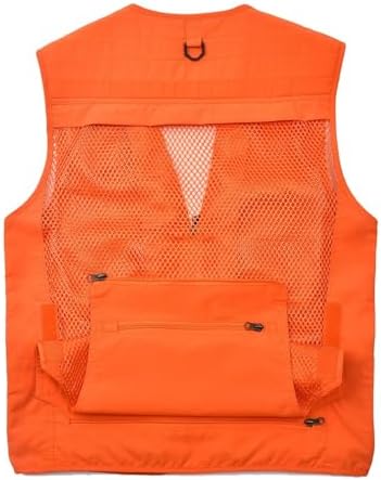 Spanye Mens Fishing Hunting Vest Outdoor Travel Utility Vest Tactical Work Jacket Multi Pocket