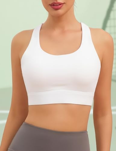 Sports Bras For Women High Impact Push Up Criss Cross Back Padded Strappy Workout Running Sports Yoga Bras For Large Bust