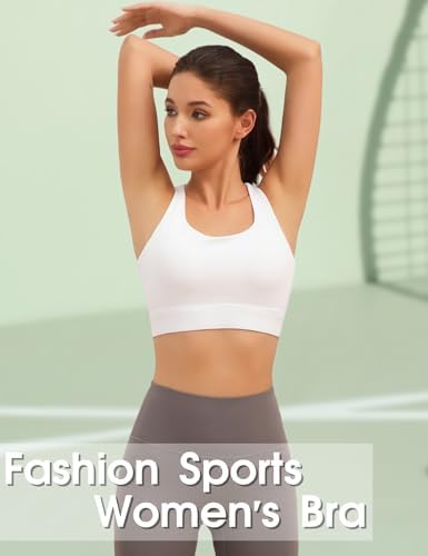 Sports Bras For Women High Impact Push Up Criss Cross Back Padded Strappy Workout Running Sports Yoga Bras For Large Bust
