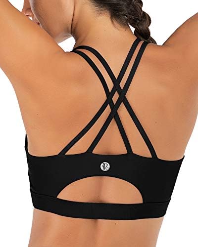 Sports Bras for Women Padded Sports Bra Tank Top Sexy Crisscross Back High Impact Longline Workout Yoga Bra