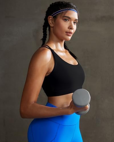 Sports Bras For Women Padded Sports Bra Tank Top Sexy Crisscross Back High Impact Longline Workout Yoga Bra