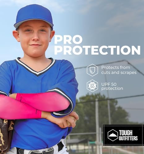 Sports Compression Arm Sleeves For Men & Women - Youth Kids Arm Sleeve Baseball - Volleyball Sleeves & Basketball Sleeve