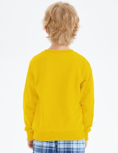 Spring&Gege Youth Basic Sport Crewneck Pullover Sweatshirts For Children（3-14 Years）