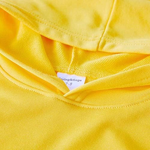 Spring&Gege Youth Solid Classic Hoodies Soft Hooded Pullover Sweatshirts For Children (3-14 Years)