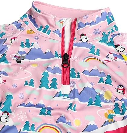 Spyder Girl's Reflect Half Zip T-Neck Ski Base Layer Jacket