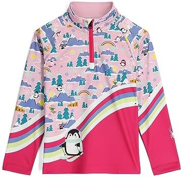 Spyder Girl's Reflect Half Zip T-Neck Ski Base Layer Jacket