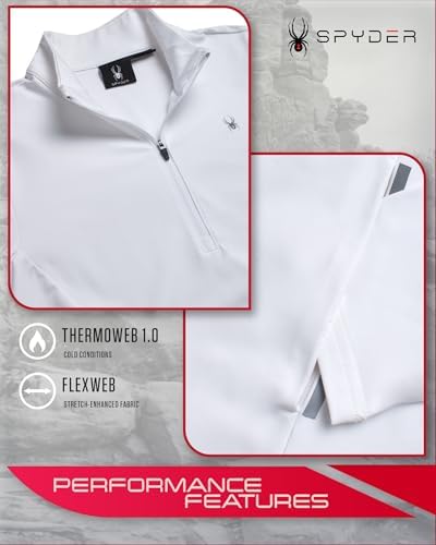 Spyder Womens Quarter Zip Pullover - Performance Fleece 1/4 Zipper Mock Neck Sweatshirt - Athletic Quarter Zip Pullover Women