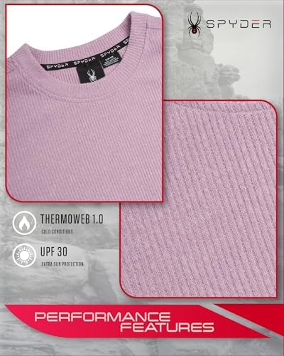 Spyder Womens Sweater - Lightweight Fall Fashion Womens Top - Wind Resistant Cozy Ribbed Pullover Knit Sweaters For Women
