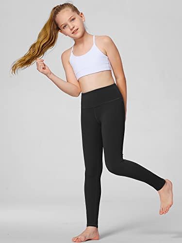 Stelle Girls Athletic Leggings Kids Dance Workout Running Yoga Pants With Hidden Pocket