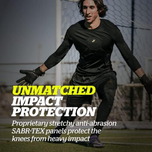 Storelli BodyShield Goalkeeper Leggings 3 High-Impact Protection Sweat-Wicking UV-Resistant Athletic Bottoms For Soccer
