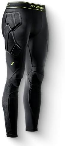 Storelli BodyShield Goalkeeper Leggings 3 High-Impact Protection Sweat-Wicking UV-Resistant Athletic Bottoms for Soccer