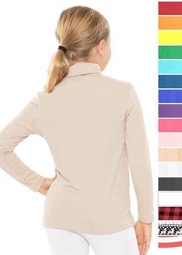 STRETCH IS COMFORT Girl's Oh So Soft Long Sleeve Turtleneck Youth Size 2-16