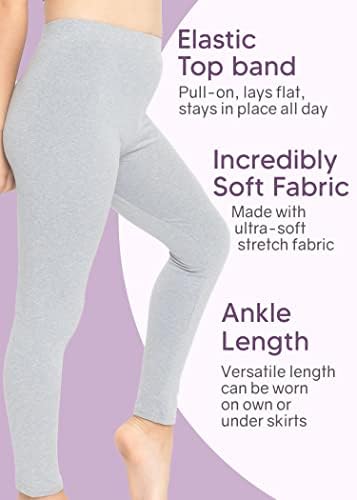 STRETCH IS COMFORT Oh So Soft Solid Youth Girls And Plus Size Leggings Comfortable Fit For Everyday Activities Size 2-16