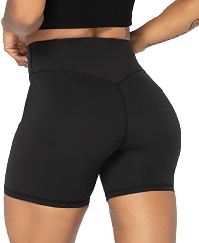 Sunzel No Front Seam High Waist Biker Shorts For Women Squat Proof Yoga Workout Gym Bike Shorts