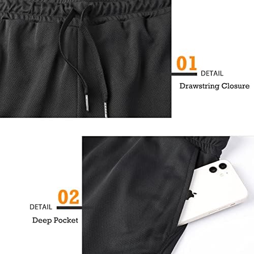 Surenow Mens Running Gym Shorts 3 Inch Breathable Lightweight Athletic Sport Shorts Training Workout Shorts With Pockets