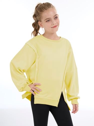 Sweatshirts For Teen Girls Trendy Crewneck Oversized Kids Tops Long Sleeve Cute Fall Clothes