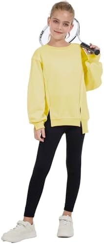 Sweatshirts For Teen Girls Trendy Crewneck Oversized Kids Tops Long Sleeve Cute Fall Clothes