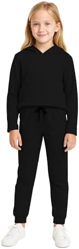 Sweet Hearts Girls Joggers Set - 2 Piece Fleece Pullover Girls Hoodies and Kids Sweatpants Athletic Sets: Made in USA (5-18)