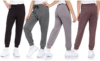 Sweet Hearts Girls Sweatpants - 4 Pack Super Soft Girls Activewear Performance Jogger Pants: Made In USA (Sizes: 5-18)