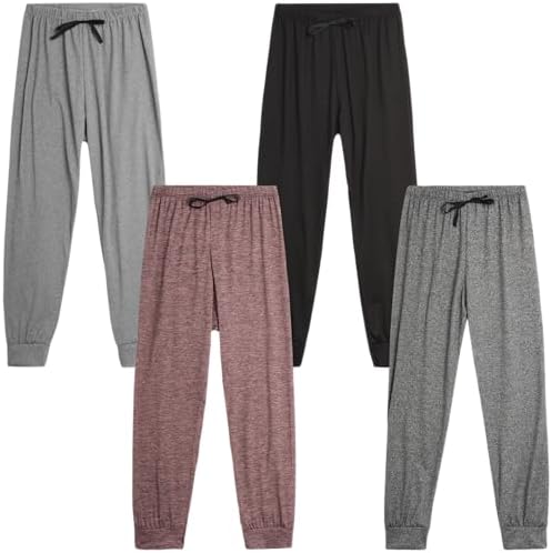 Sweet Hearts Girls Sweatpants - 4 Pack Super Soft Girls Activewear Performance Jogger Pants: Made in USA (Sizes: 5-18)