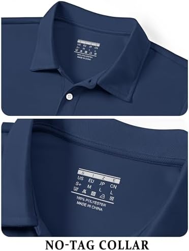 TACVASEN Mens Golf Shirt Dry Fit Mens Polo Shirts Short Sleeve Performance Golf Polos For Men With Collar Work Shirts
