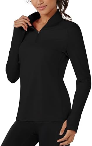 TACVASEN Women's Fleece Pullover Quarter Zip Sweatshirt Thermal Shirts Long Sleeve Athletic Tops