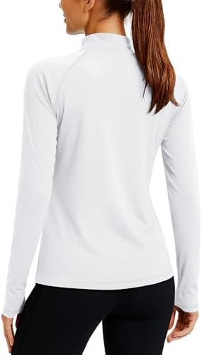 TACVASEN Womens Thermal Fleece Shirt Mock Turtle Neck Long Sleeve Athletic Running Warm Tops Base Layer Cold Weather Gear