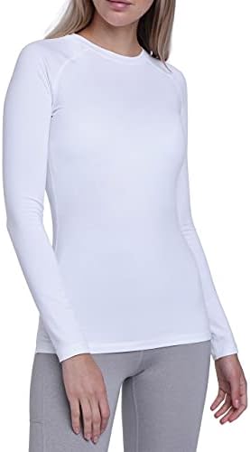TCA Super Thermal Long Sleeve Women Running Ski Base Layer - Compression Shirts Woman Workout Tops for Women