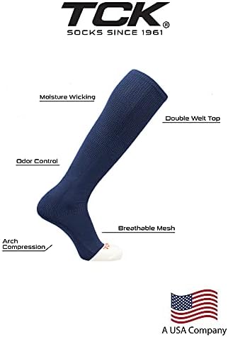 TCK Prosport Tube Socks Baseball Socks Softball Football Socks Durable And Moisture Wicking Over The Calf