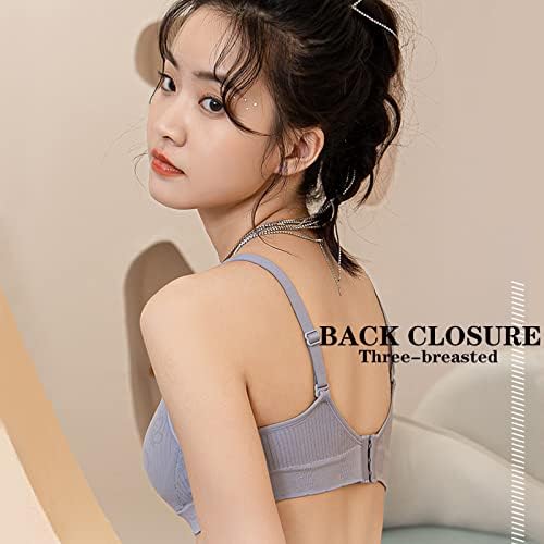 Teen Girls Cotton Bras Breathable Underwear Wire Free Sports Bra With Adjustable Straps Training Bralette