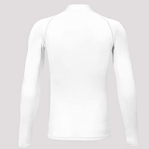 TELALEO Youth Boys' Girls' Thermal Compression Shirt Long Sleeve Fleece Lined Base Layer Athletic Football Undershirt 2 Pack Black/White S