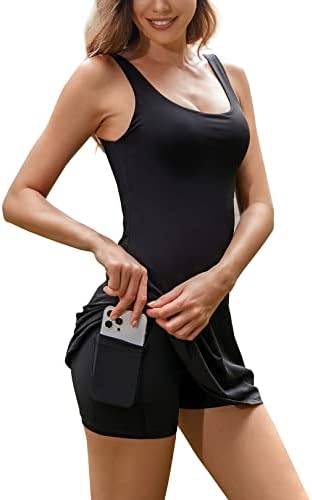 Tennis Dress For Women With Built-in Shorts & Pockets Athletic Golf Dress For Exercise Sports