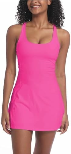 Tennis Dress for Women Workout Dress with Built-in Bra & Shorts Pockets for Athletic Exercise Golf